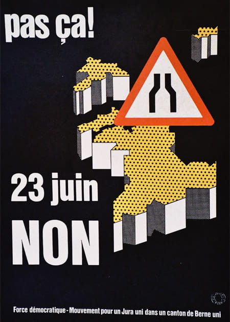 Affiche votation Jura 1974 Non