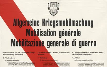 La mobilisation de 1939 en Suisse